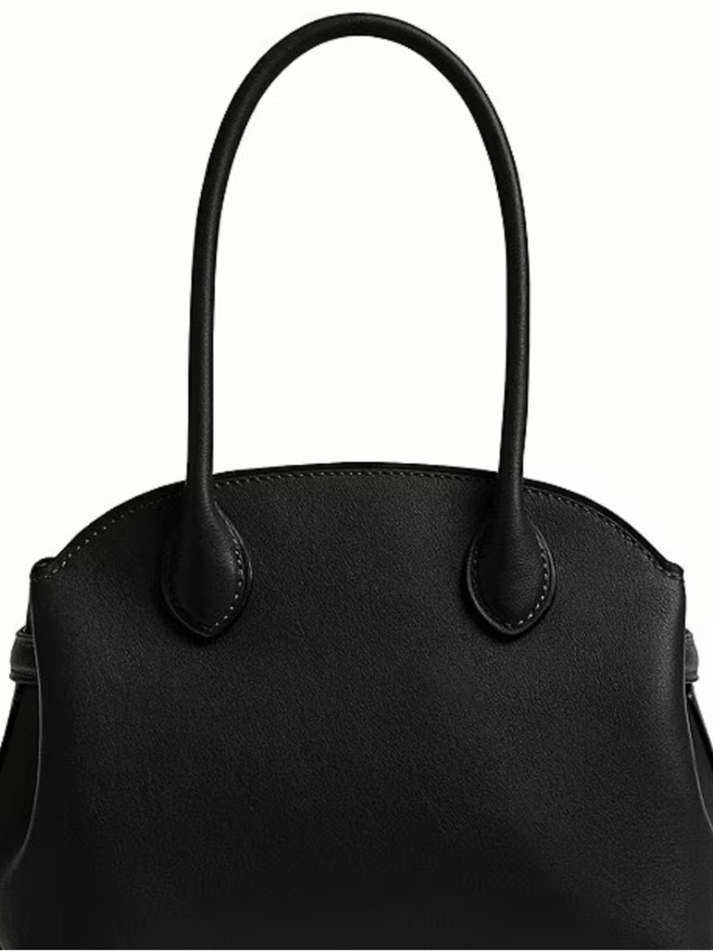 Coach Black Leather Dome Tote with Gold Accents - Picture 2 of 4